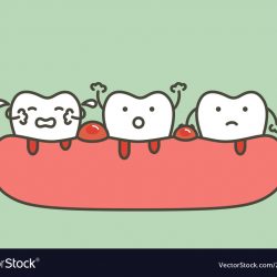 periodontitis or gum disease with bleeding vector 21362475