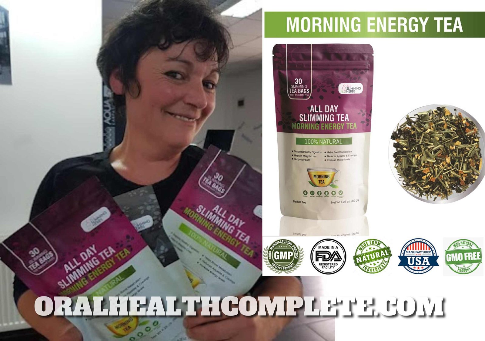 all day slimming tea ingredients side effects benefits compressed