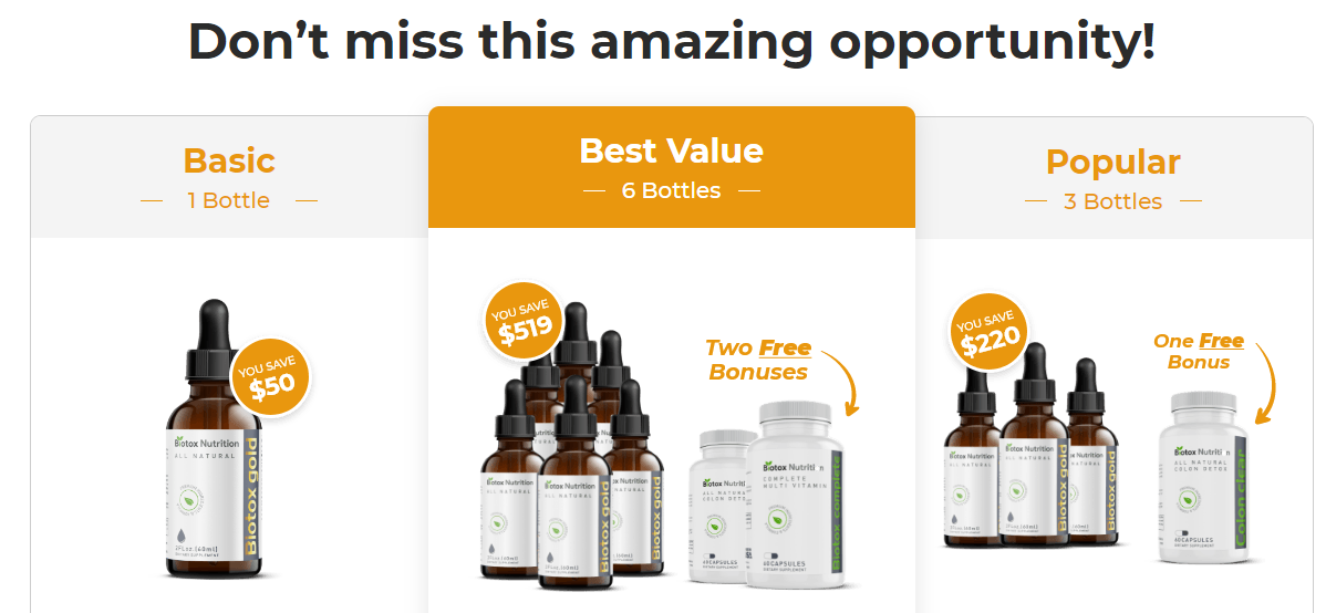 biotox gold ingredient list side effects