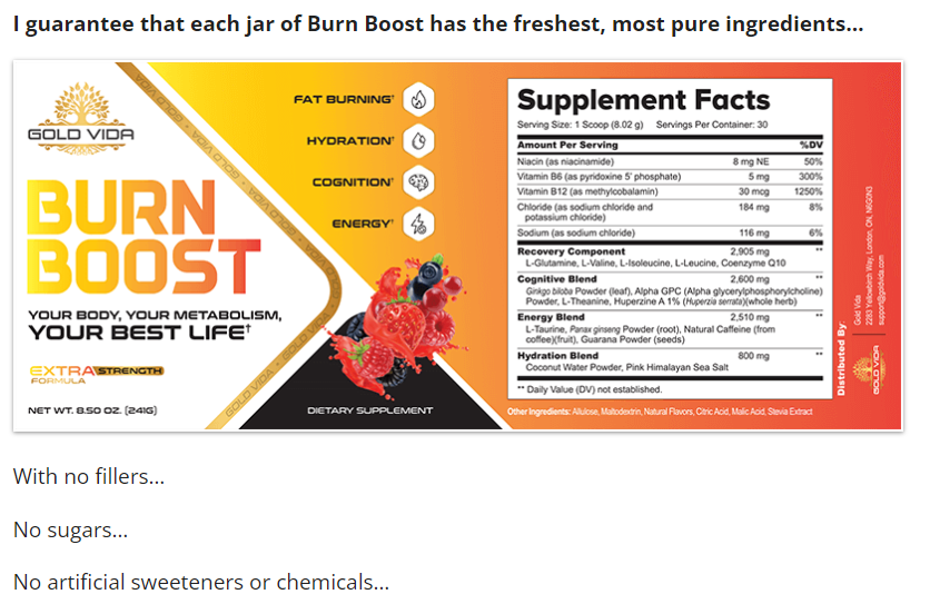 Burn Boost Ingredients Side Effects