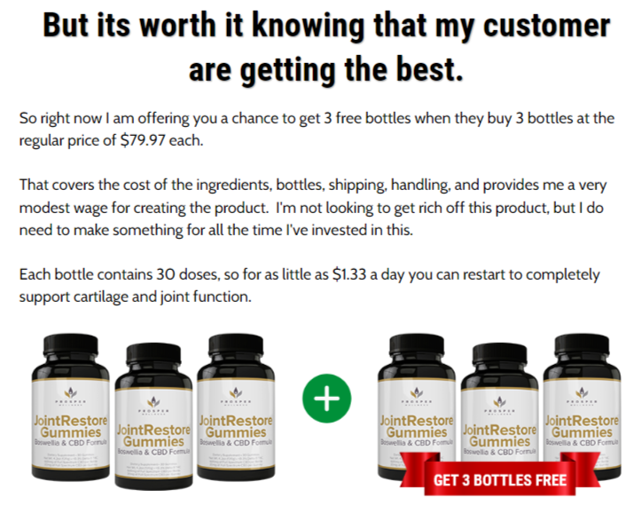 joint restore gummies side effects ingredients