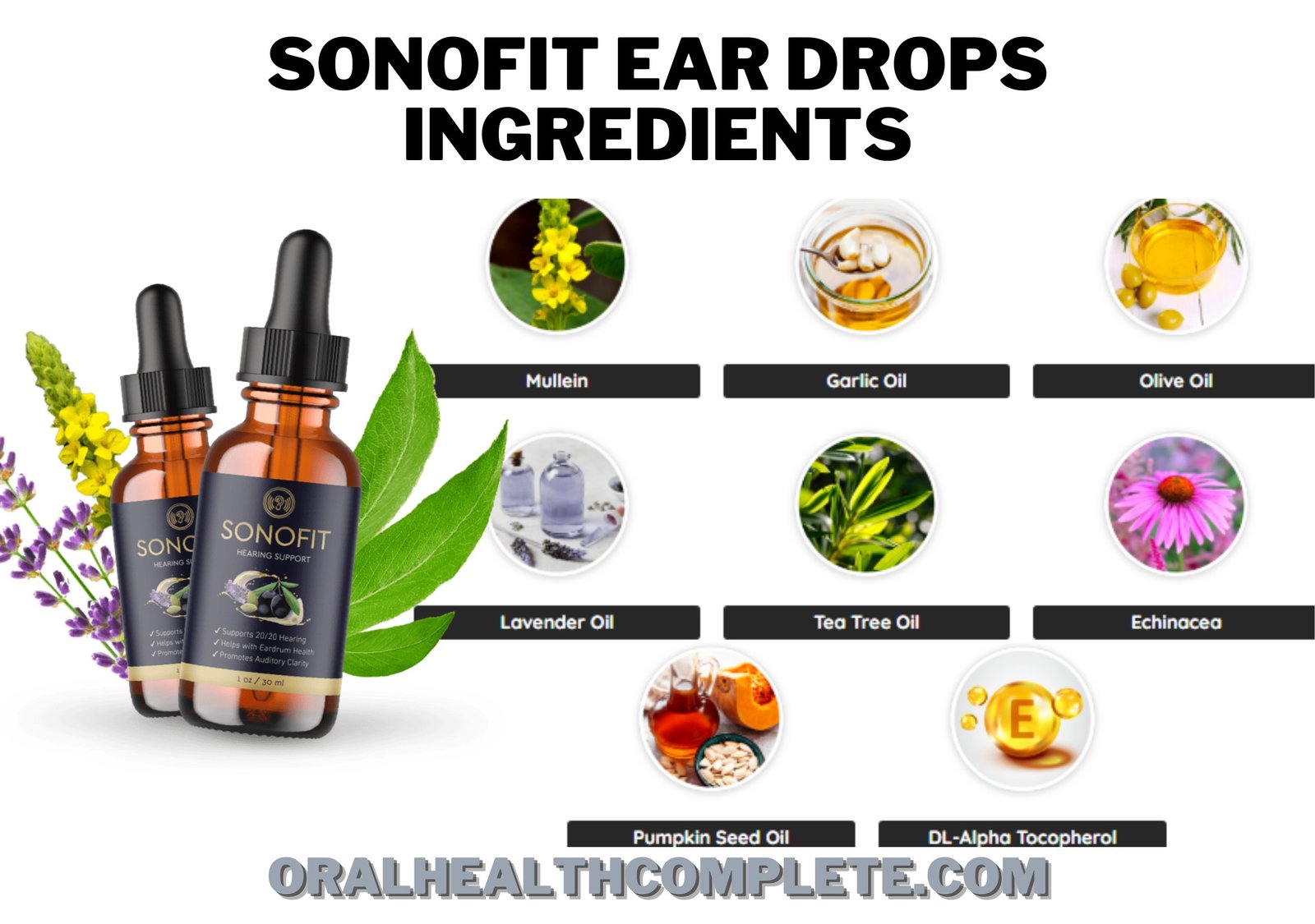 sonofit ear drops ingredients compressed